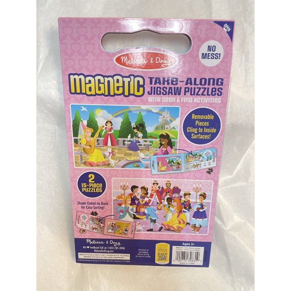 Melissa & Doug ~Take-Along Magnetic Jigsaw Puzzles Book 2-15-Piece Puzzles - Picture 2 of 7